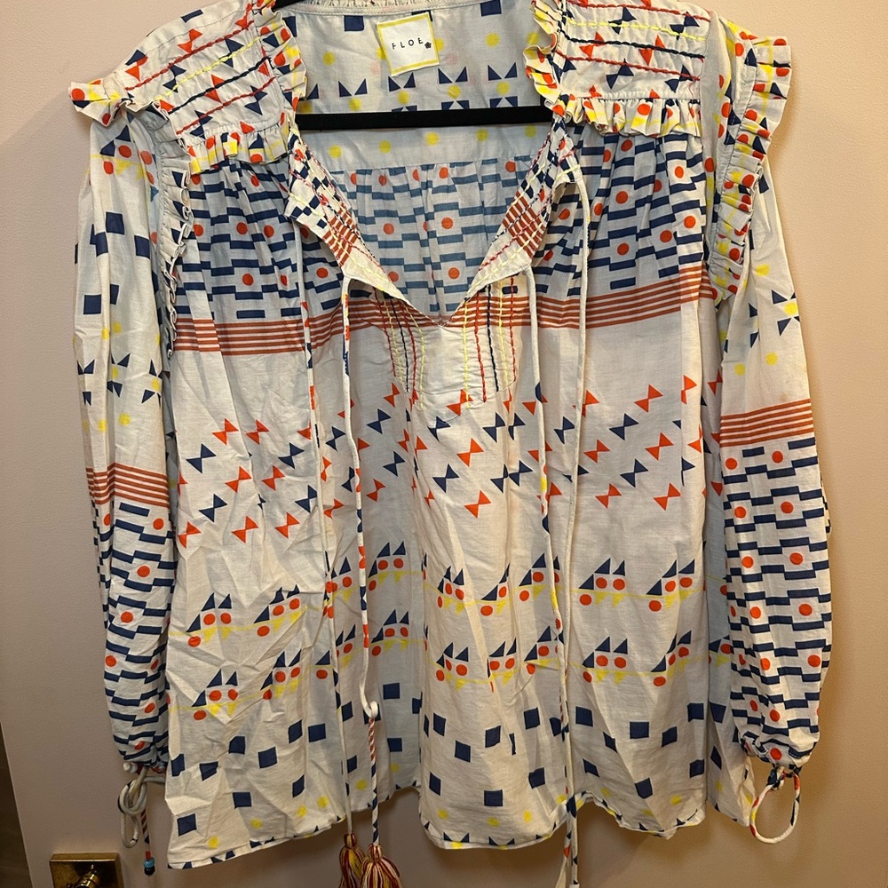 FLOE Boutique Poli Cotton Blouse - L